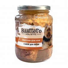 Вологий корм Basttet`O Шматочки філе ягня в желе для собак 360г. (4820185493284)