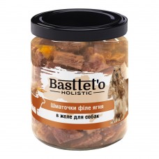 Вологий корм Basttet`O Шматочки філе ягня в желе для собак 500г. (4820185493321)