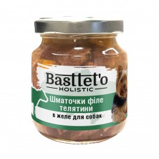 Вологий корм Basttet`O Шматочки філе телятини в желе для собак 130г. (4820185493383)