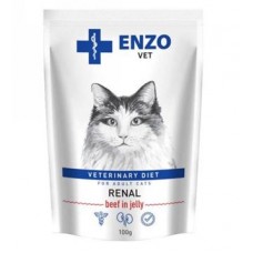 ENZO Дієта при захворюванні нирок з яловичиною в желе для котів 100г.(4820185493482)