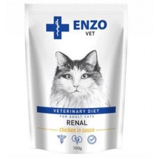 ENZO Дієта при захворюванні нирок з куркою в соусі для котів 100г.(4820185493499)
