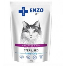 ENZO Дієта для стерилізованих котів з м’ясом індика в желе 100г.(4820185493505)