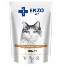 ENZO Дієта при захворюванні сечовивідних шляхів з куркою в соусі для котів 100г.(4820185493543)